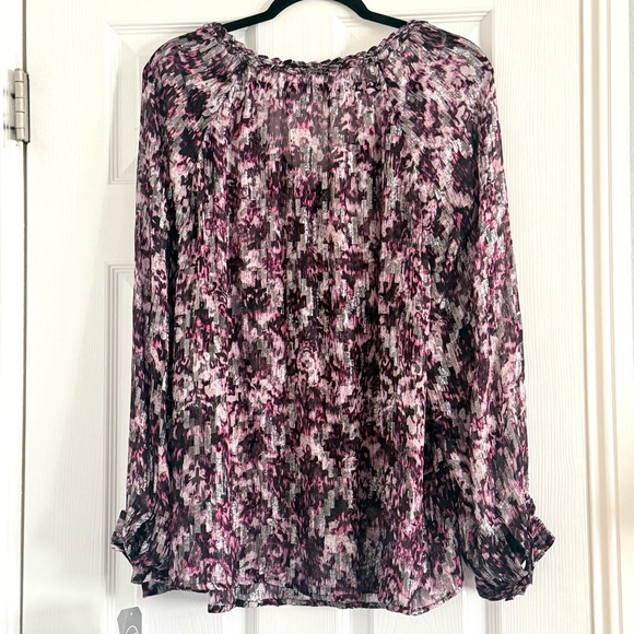 Wit & Wisdom/Democracy Purple Sparkly Blouse 1X - Picture 10 of 12